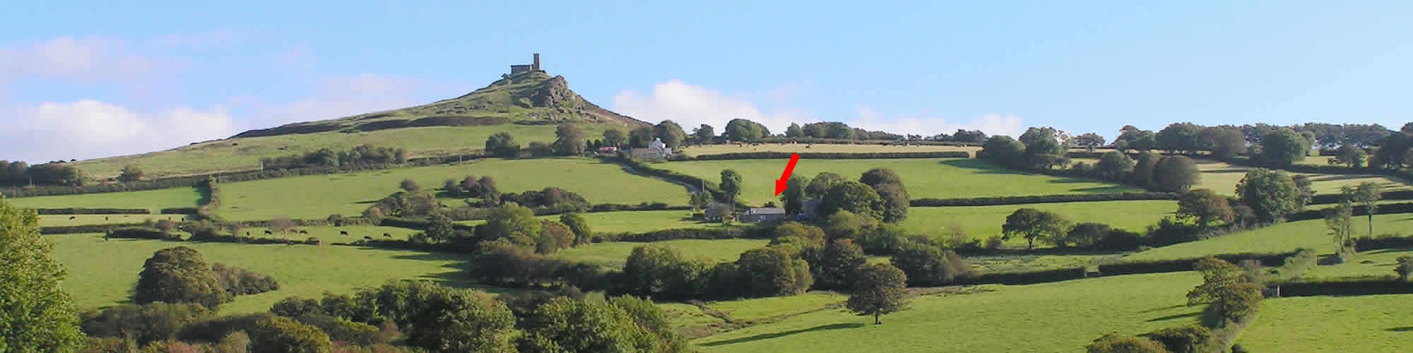 A peaceful and quiet location near Brentor Church on the edge Dartmoor, Devon