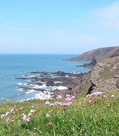 The South West coast path meanders through stunning scenery
